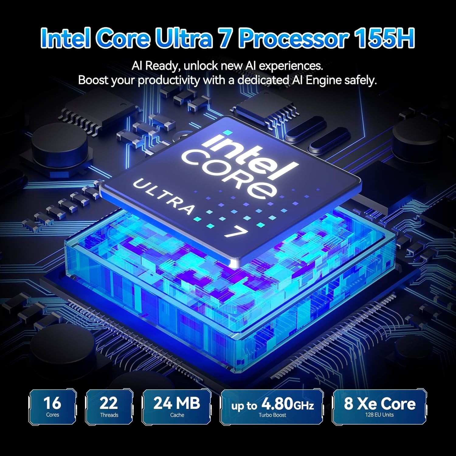 Asus RNUC14RVHV70000UI NUC 14 Pro Mini PC Intel Core Ultra 7