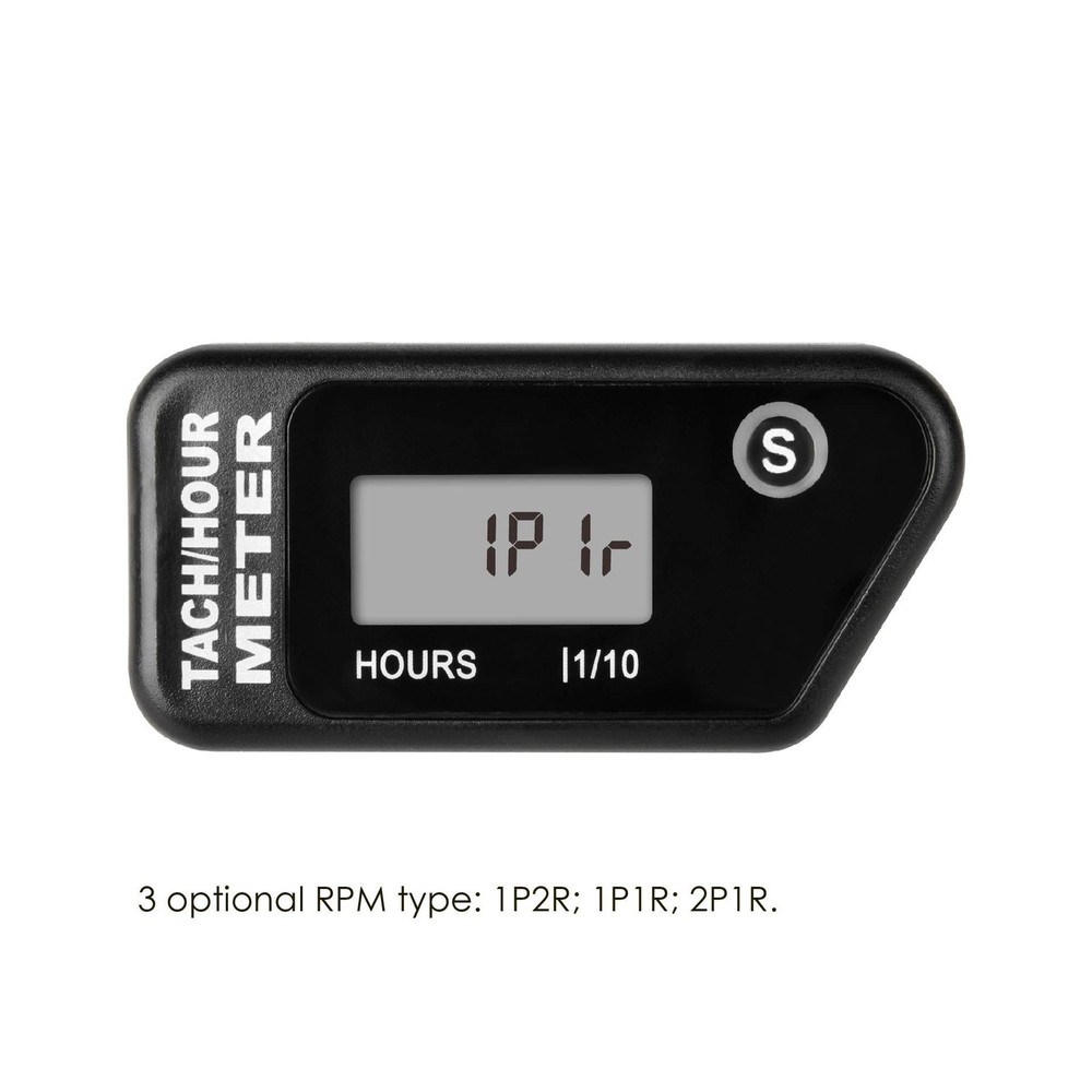 Jayron Digital LCD Tachometer Inductive Tach Hour Meter Display Max... Fast Ship