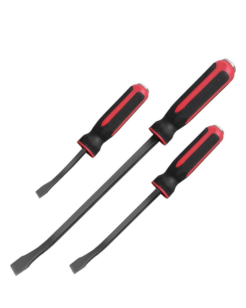 Pry Bar Set Strike Cap Handle Angled Tip Rust proof finish Machanic Tools fo