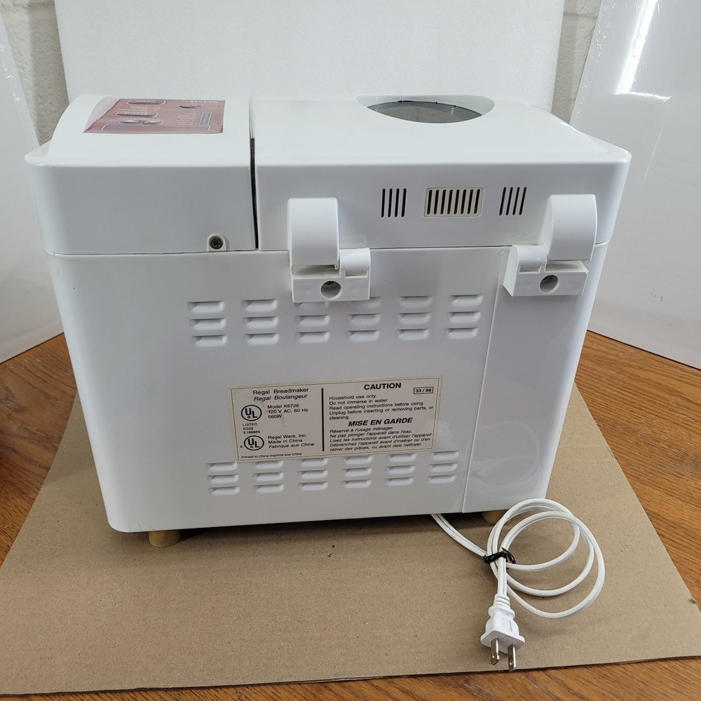 Regal K6726 Automatic Breadmaker Bread Machine