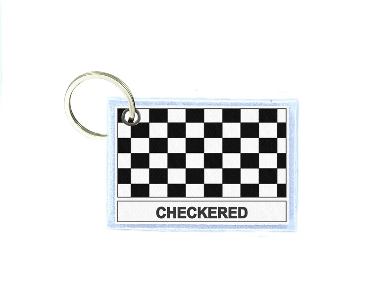 Door Keys Key Keys Printed Double Face Flag Checkerboard Checkered