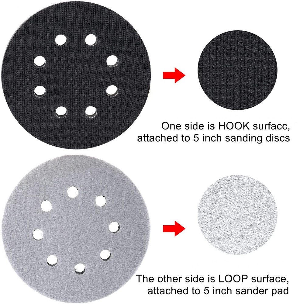 2x 5 in Foam Cushion Interface Buffer Pad Orbital Sander Hook Loop Sanding Discs
