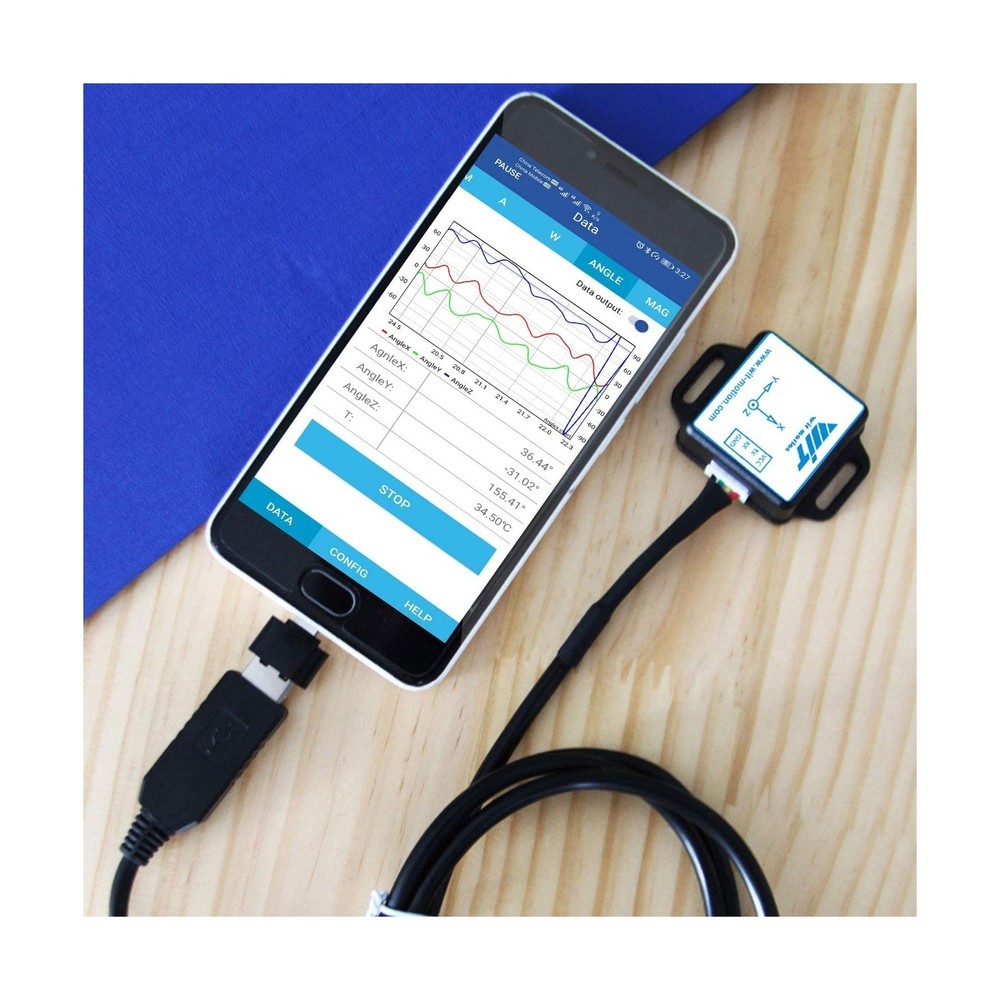 【WT901C-TTL 9-Axis Vibration Inclinometer+TTL-USB-UART Converter】A