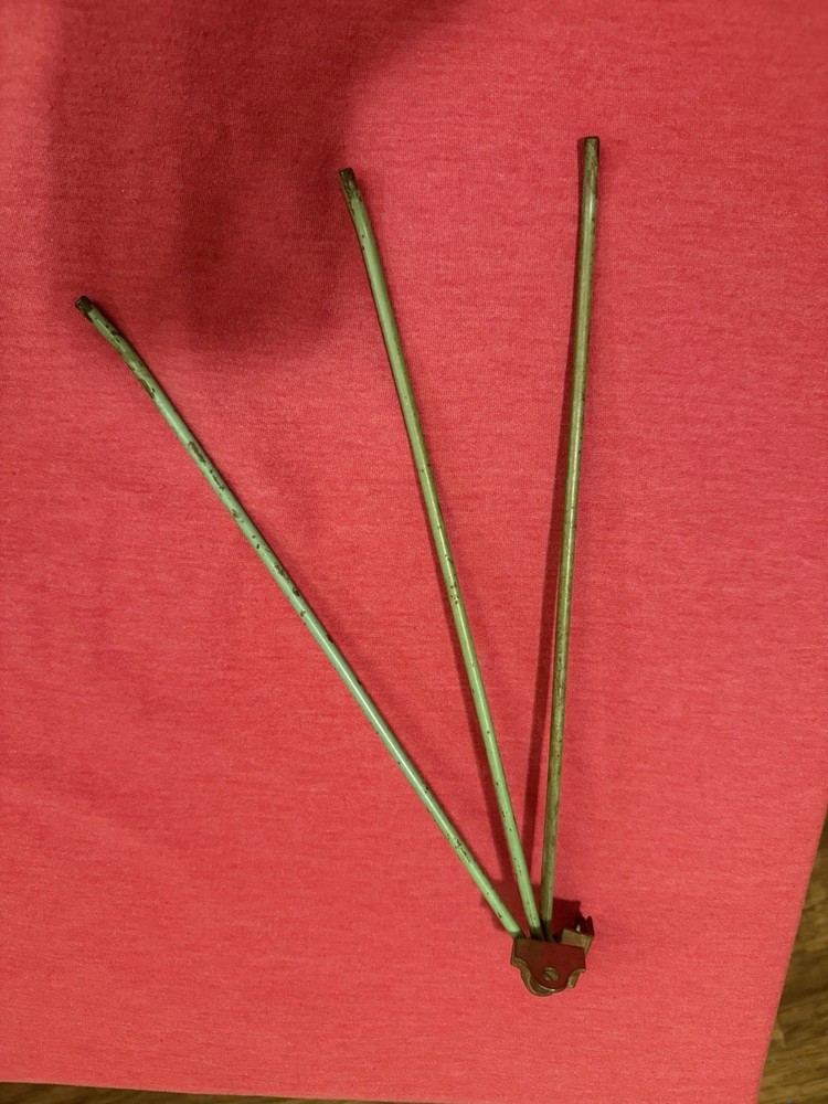 🫧 Antique 12" Long 3 Rack Laundry Drying Rack Ming Green