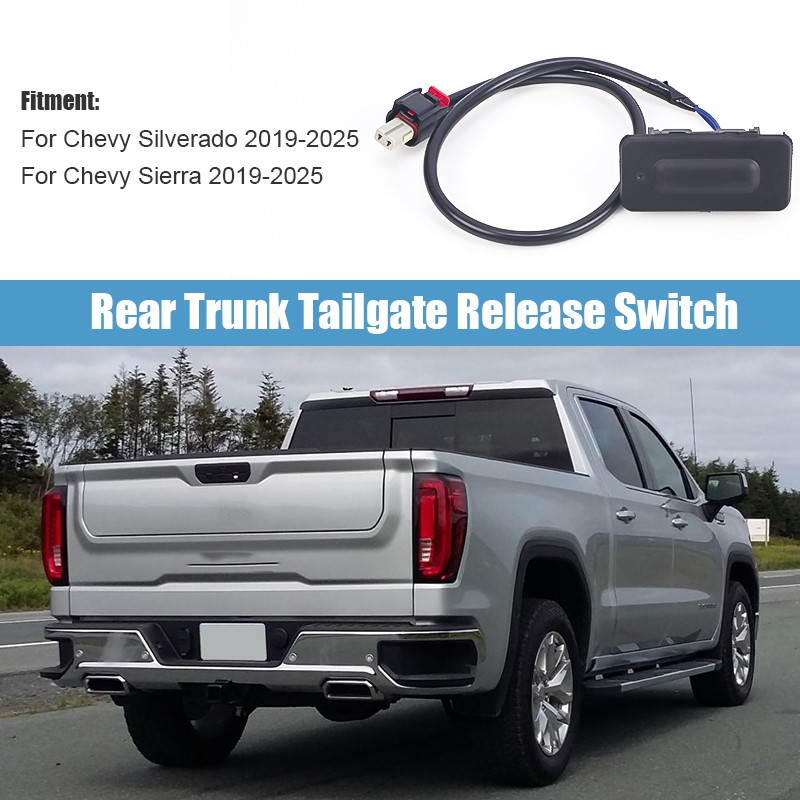 Trunk Lid Tailgate Release Switch Button 85626238 For 2019-2025 Silverado Sierra