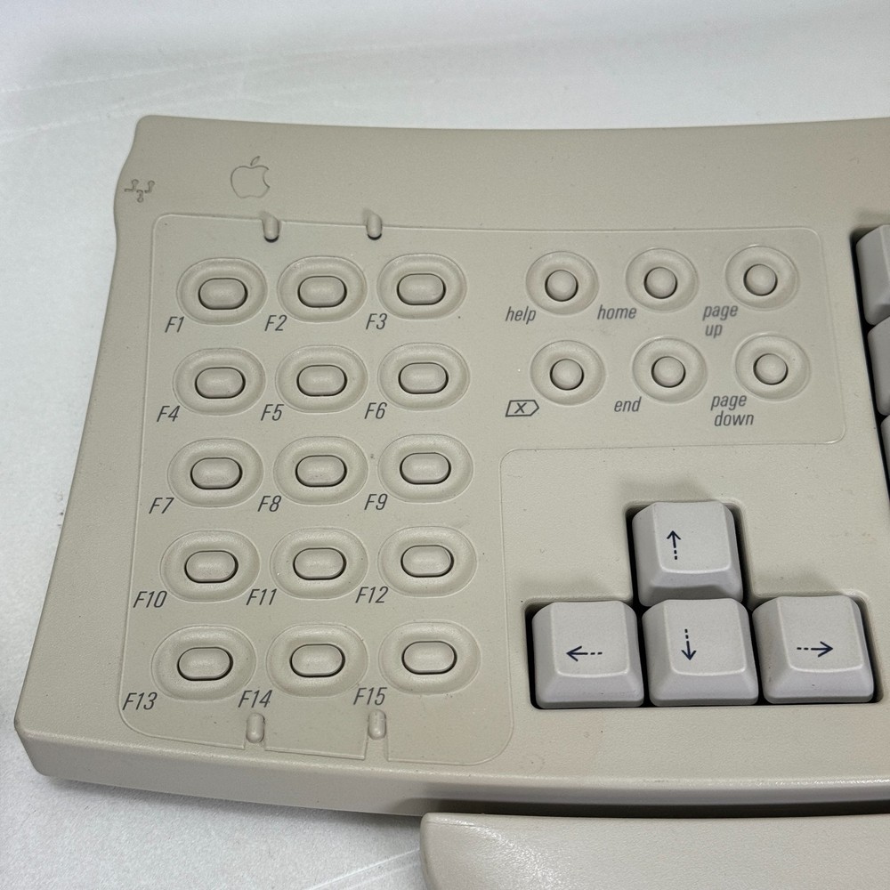 Vintage Apple Mac Adjustable Keyboard M1242 + Numeric Keypad & Disk Ergonomic