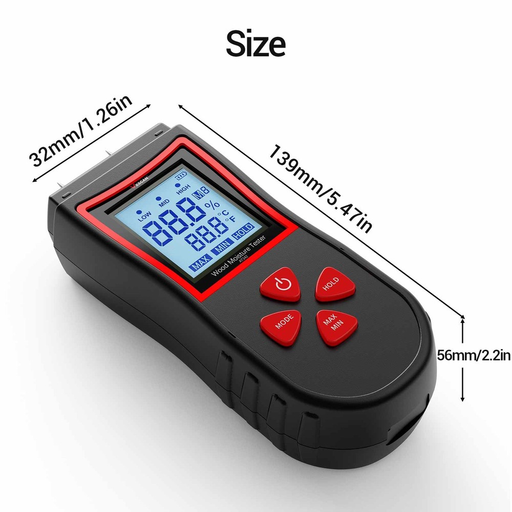 VXSCAN NF-568 Wooden Moisture Meter High Sensitive Sensor HD Backlight Display