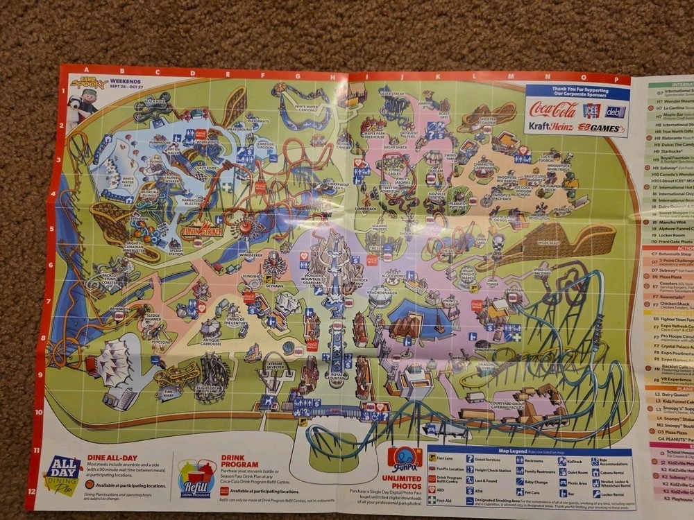 Canada's Wonderland 2019 Park Guide Map