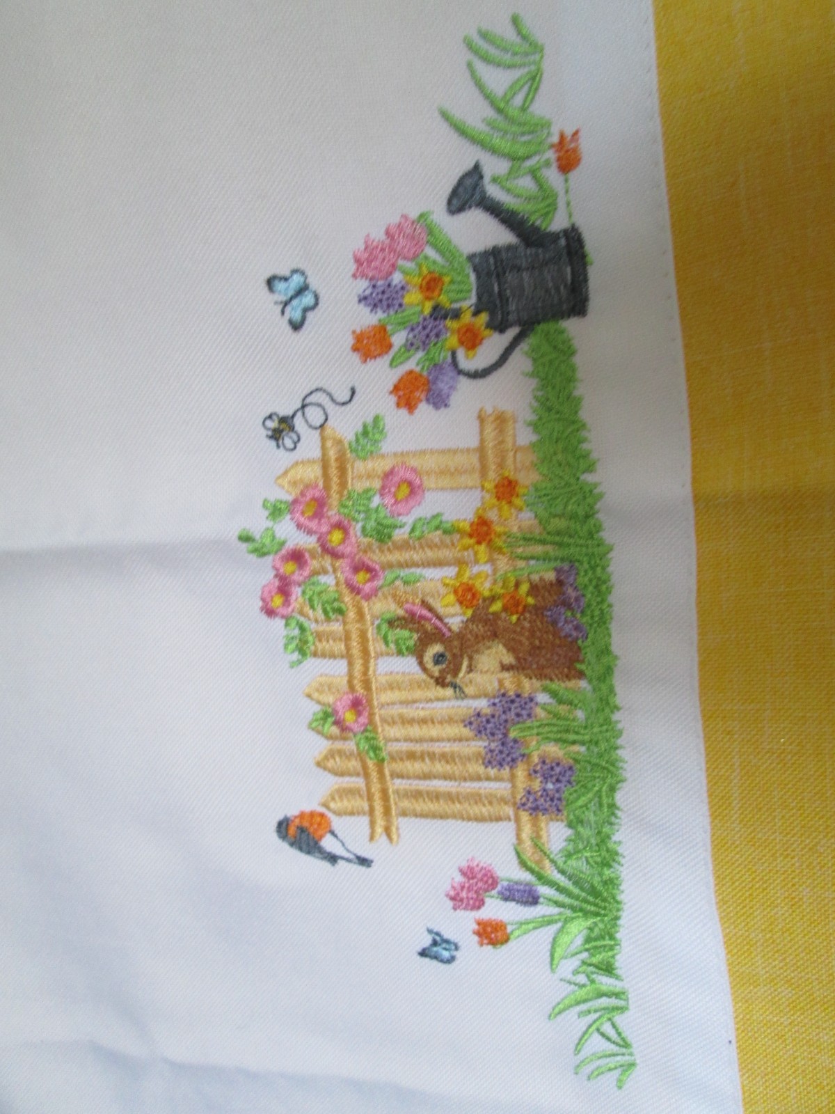 EASTER/ SPRING EMBROIDERED TABLE RUNNER 72" x 16" Charles Gallen IRELAND