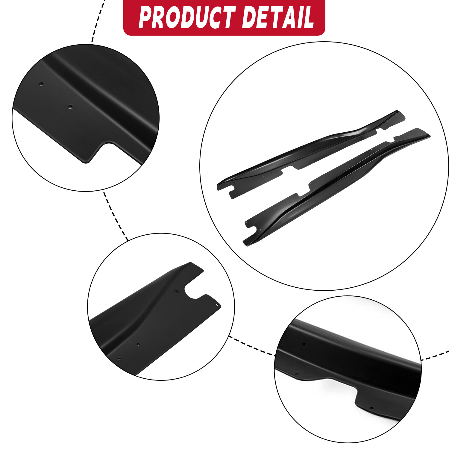 For 14-19 Chevrolet Corvette C7 stingray Side Skirt Z06 Style Rocker Panel Black