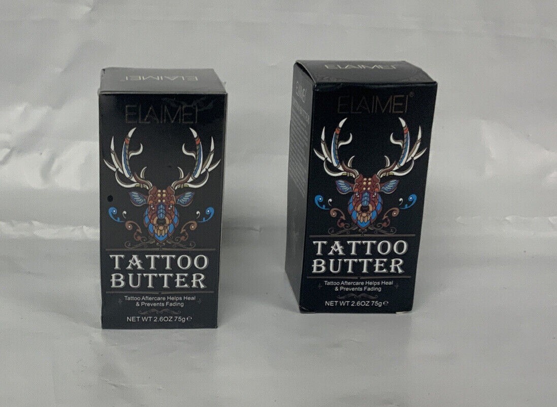 2 Pack Organic Healing Tattoo Moisturizer Cream Aftercare Butter Balm 2.6 Oz New
