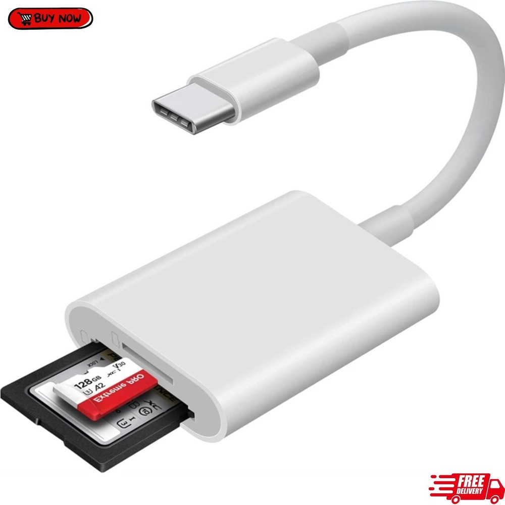 USB C SD Card Reader for Iphone 15 16/Ipad/Macbook/Mac,Type C Memory Trail Camer