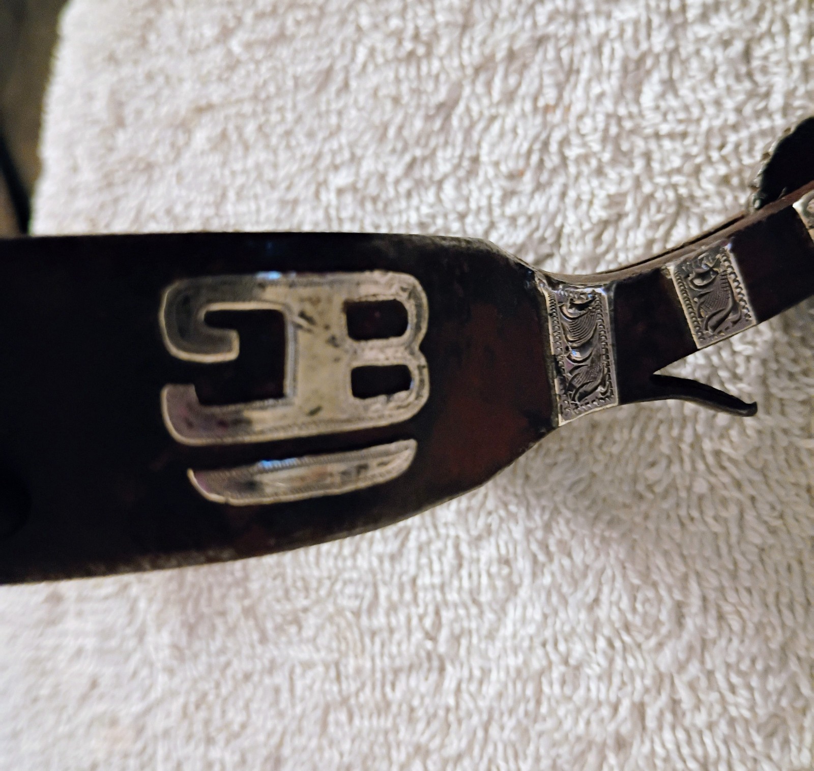 Nice Vintage Kurtis Rudelbach Hand Made Western Spurs Sterling Silver Mounted