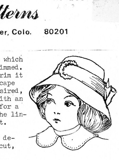 1911 Hat for Dolls 12" Headsize - Lyn's Doll House Patterns