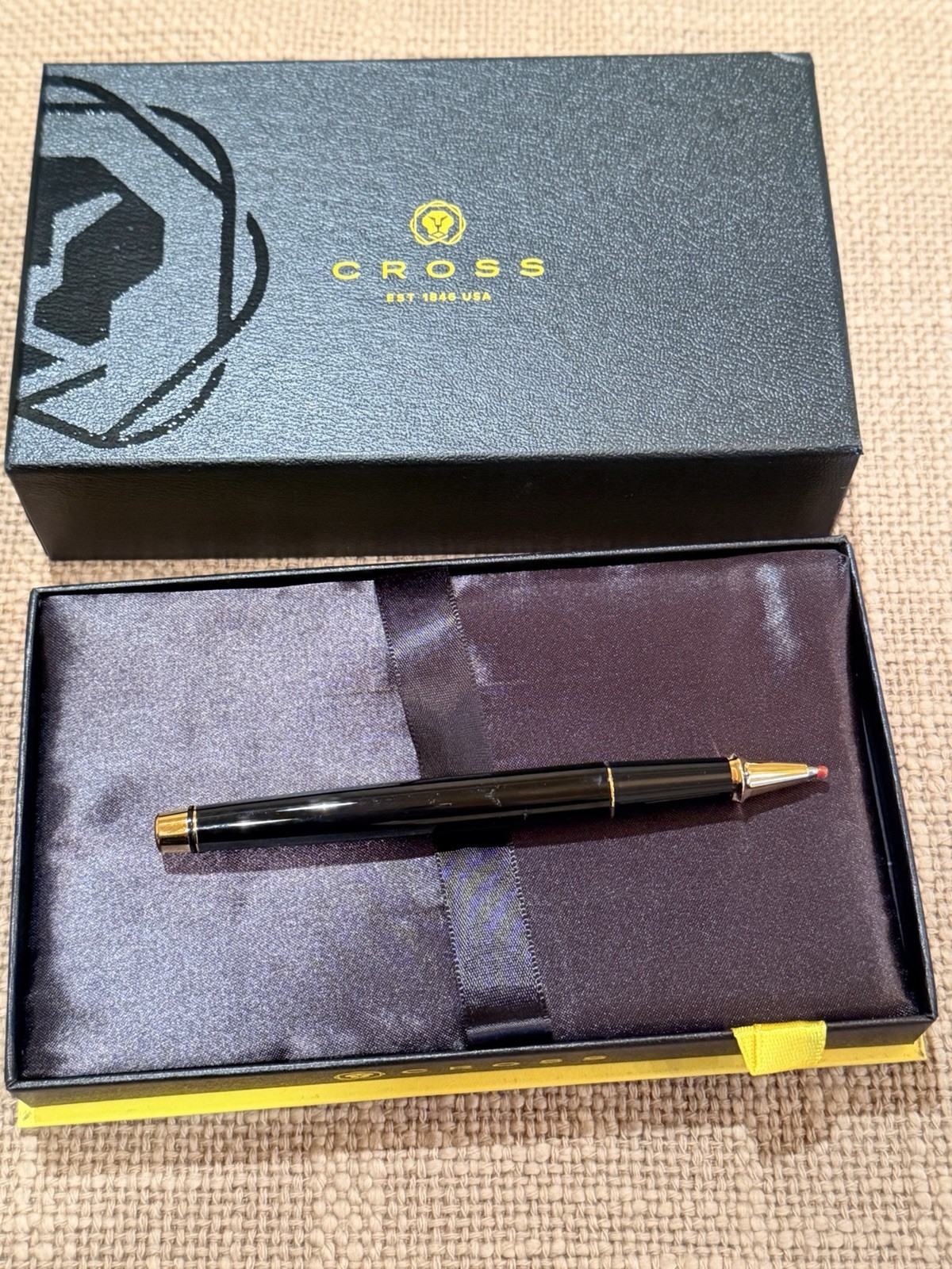 Cross Townsend Black Lacquer 575 Roller Ball Pen