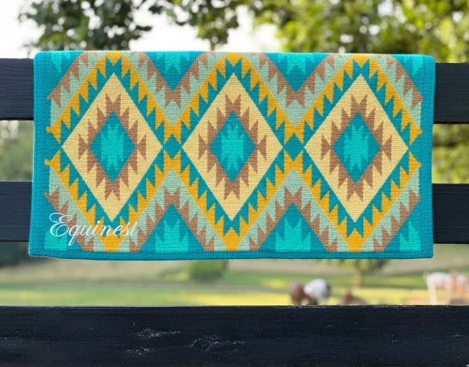 Western Saddle Ranch Pad Yellow Turquoise