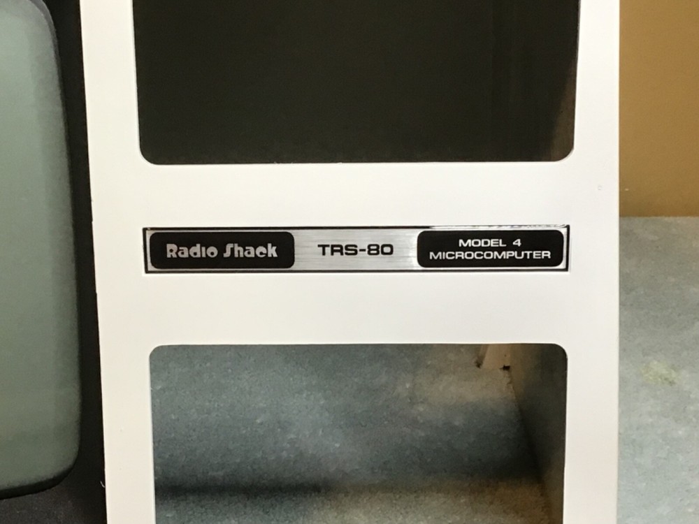 CASE BADGE FOR RADIO SHACK TRS-80 MODEL 4 COMPUTER