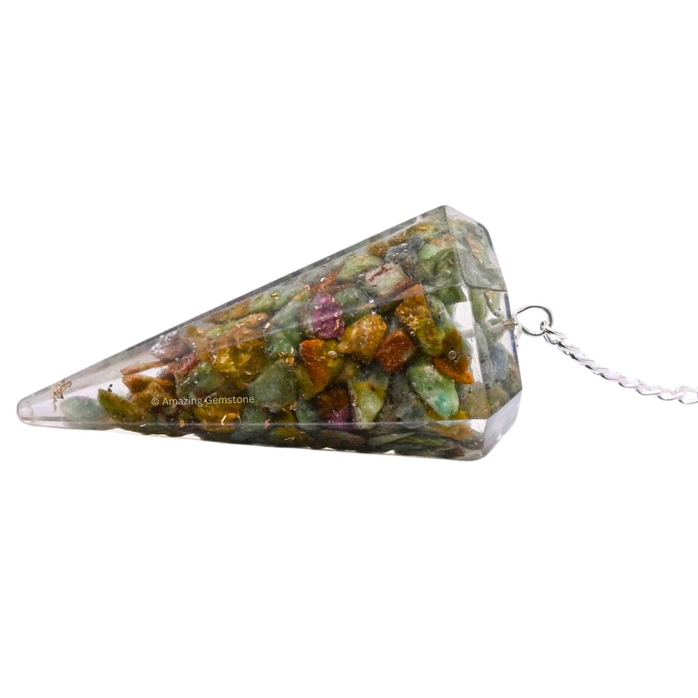Ruby Zoisite Orgone Crystal Pendulums