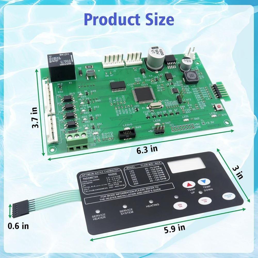 42002-0007S Control Board Kit Replacement for Pentair MasterTemp Sta-Rite Max A1