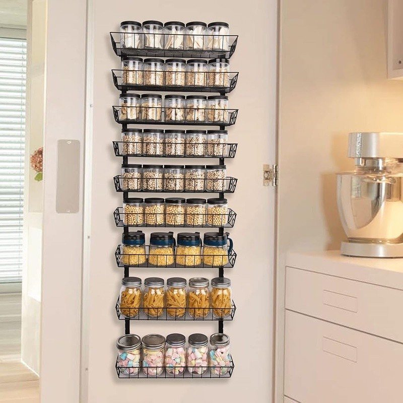 Adjustable Multi-purpose Spice Rack Large Capacity Tiered Storage Organizer New
