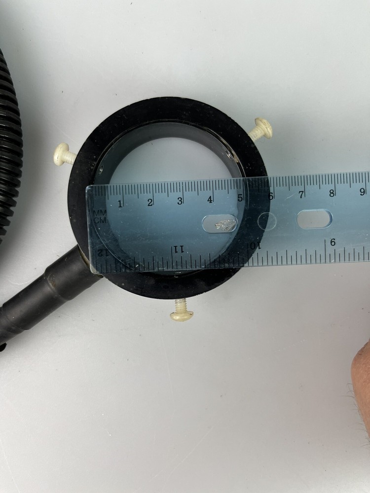 Vintage Microscope Fiber Optic Cable Flexible Light Guide Assembly w/ Ring Light