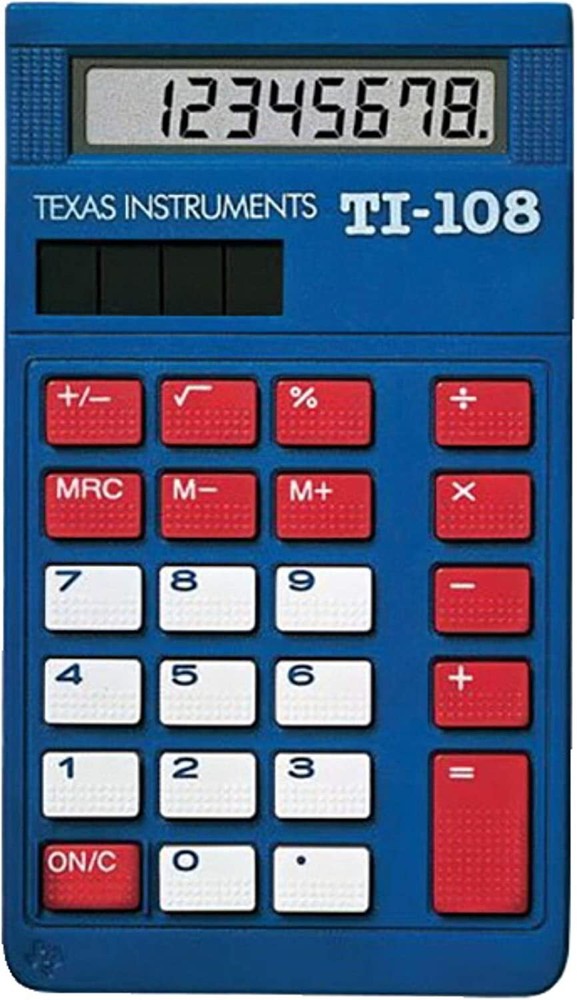 Texas Instruments TI-108 Elementary Calculator, 2 Pack
