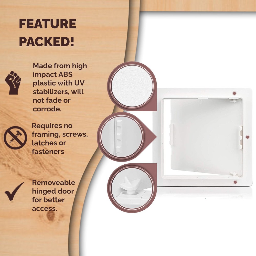 Morvat 12x12 Access Panel with Hinged Door for Drywall & Ceiling, 2 Pack