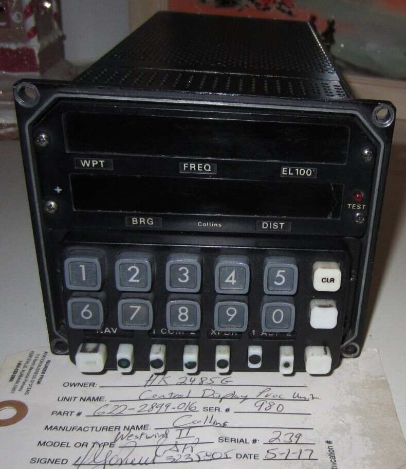 COLLINS CONTROL DISPLAY PROCESSOR UNIT P/N 622-2899-016 USED AR COND WESTWIND