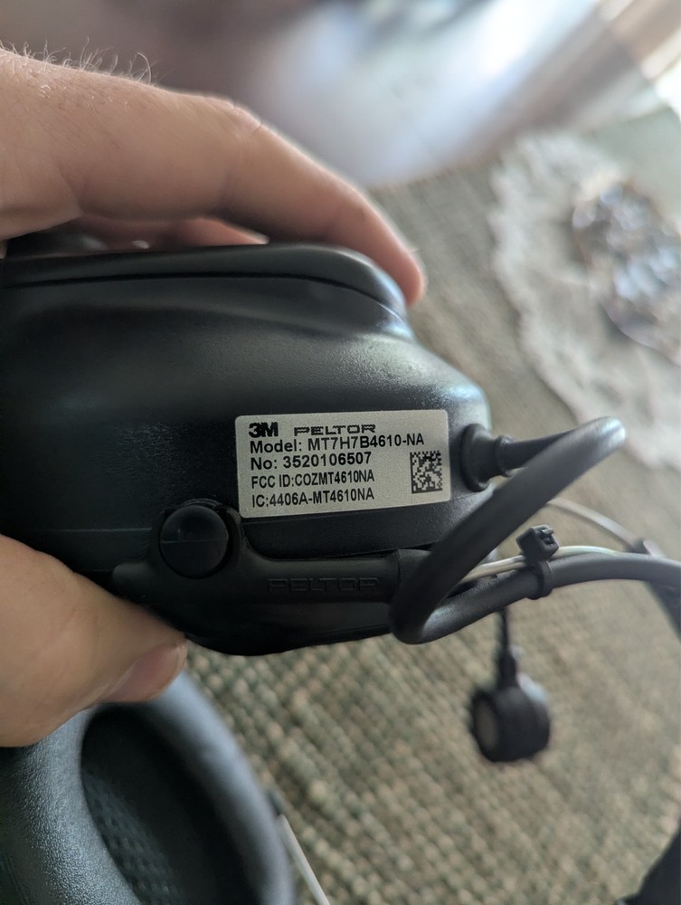 Used Peltor WS Lite Com Plus Radio Headset - Modified Headset