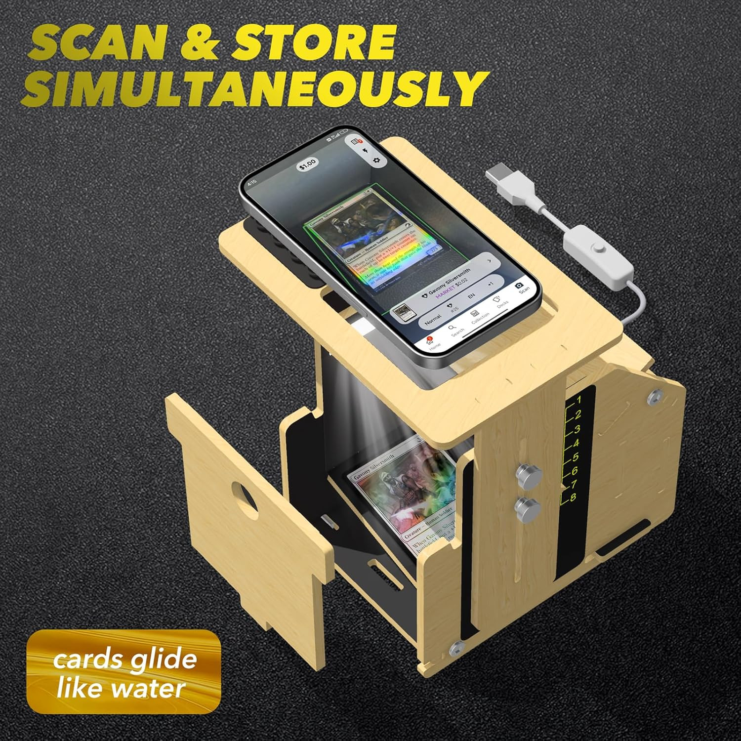 Card Scanner Stand for Trading Cards – MTG & TCG Card Scanner Stand with Light,