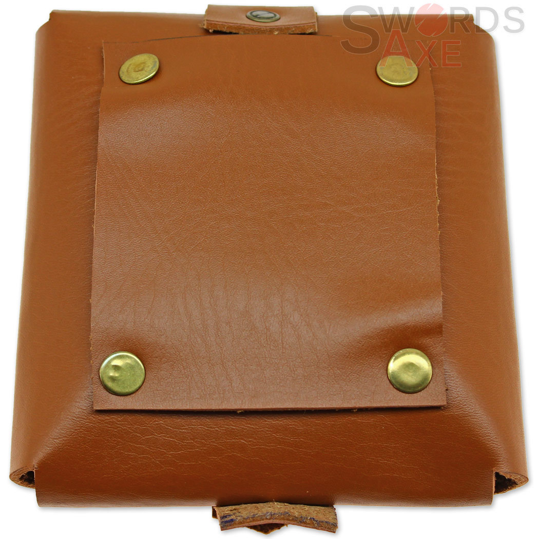 Adventurers Medieval Leather Belt Pouch Large Renaissance Bag w Buckle 7oz Thick