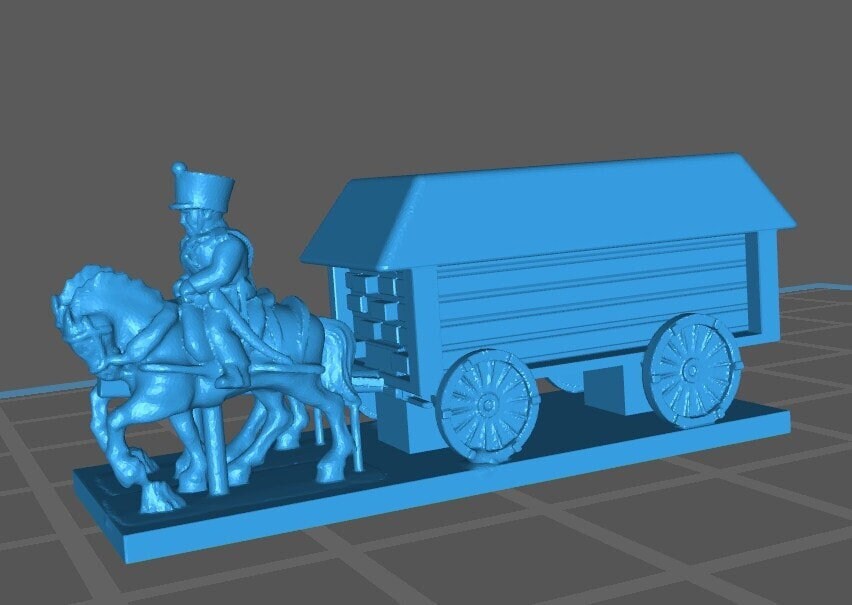 French pontoon wagon - 6mm Minis