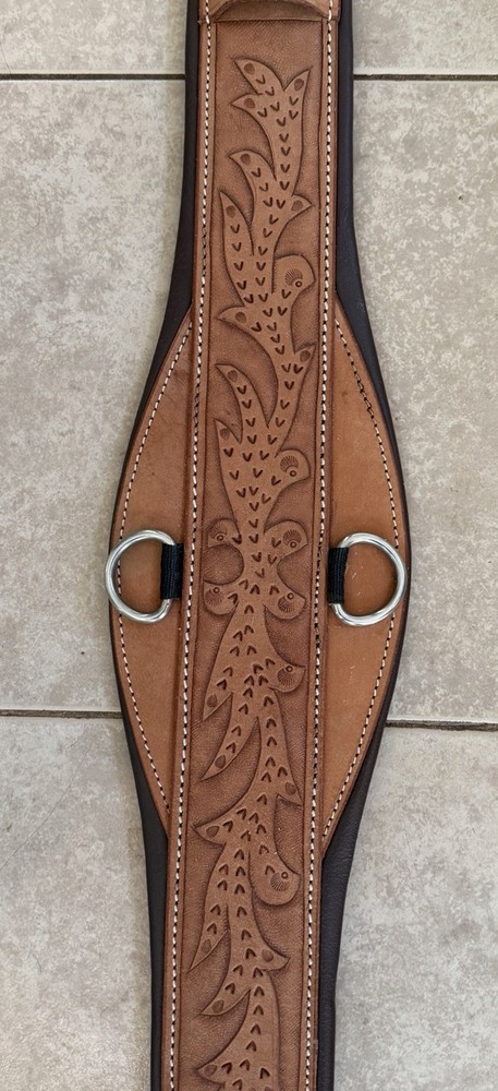 Never Used 36” Tooled Leather Roping Cinch