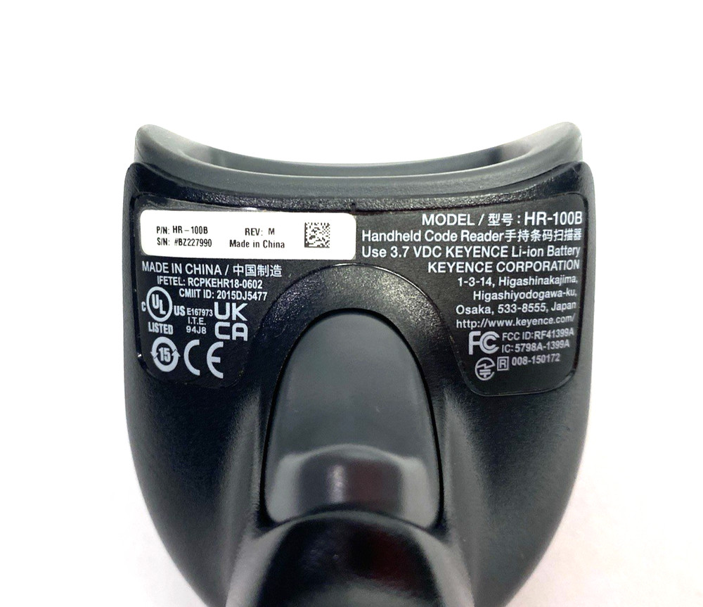 Keyence HR-100B Rev. M Handheld Code Reader, Standard, Wireless