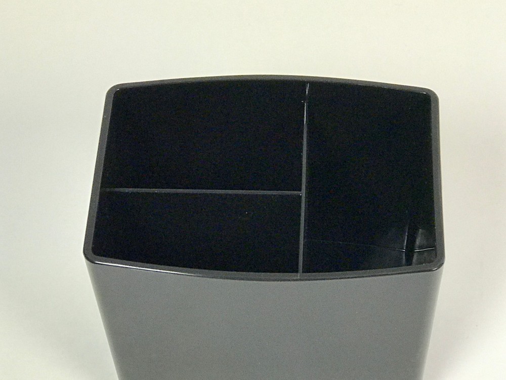Jumbo Pencil Cup with 3 Compartments Black (DPS03541)