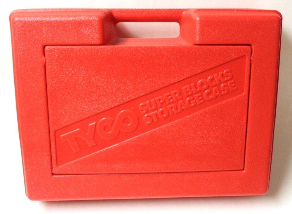 Vintage TYCO Super Blocks Storage Case Red