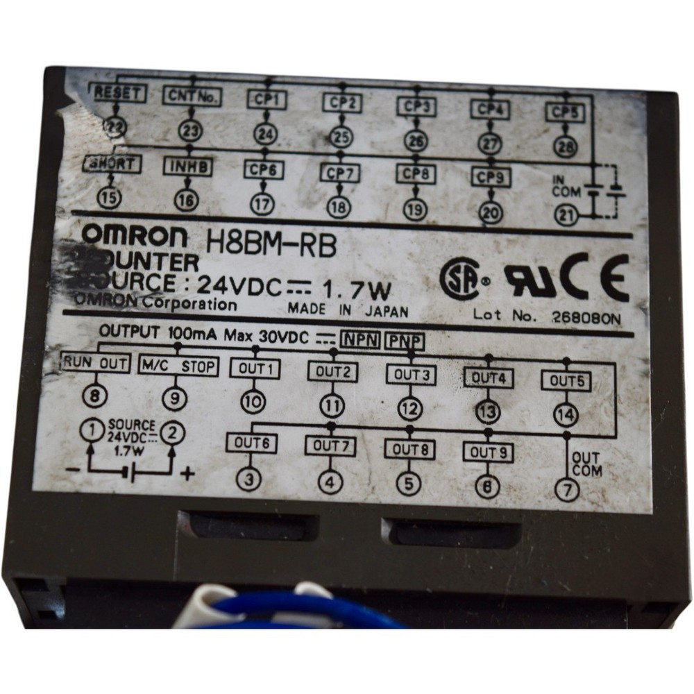 Omron H8BM-RB Digital Multi-Maintenance Counter Timer 24VDC 6-Digit