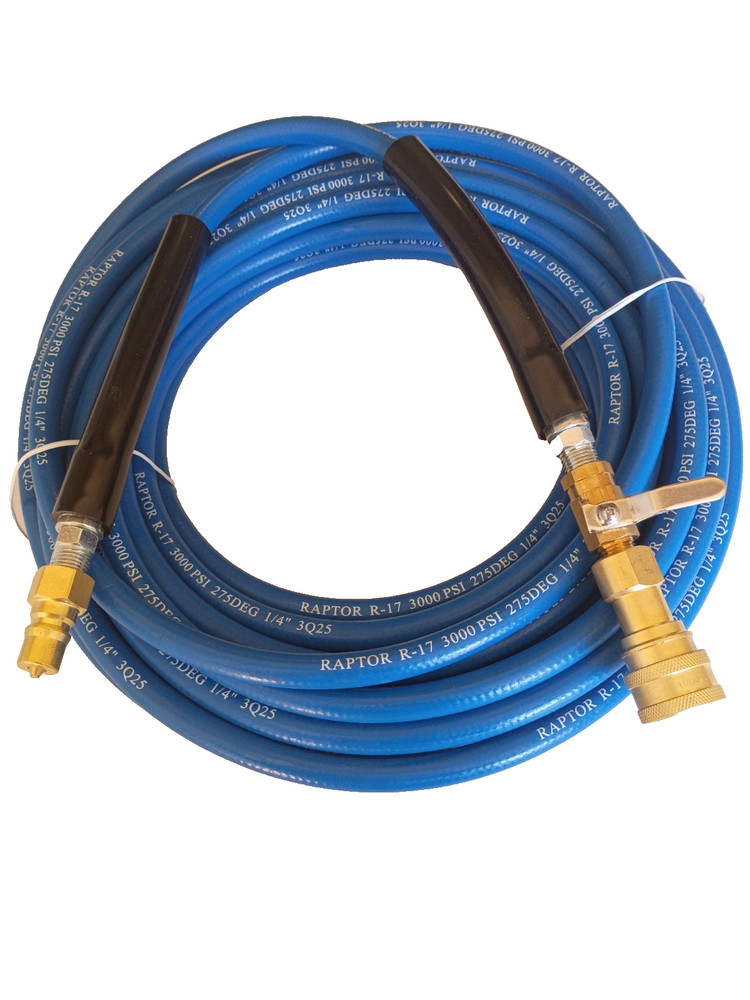 Carpet Cleaning Quality Solution Hose 50ft W/QD SV