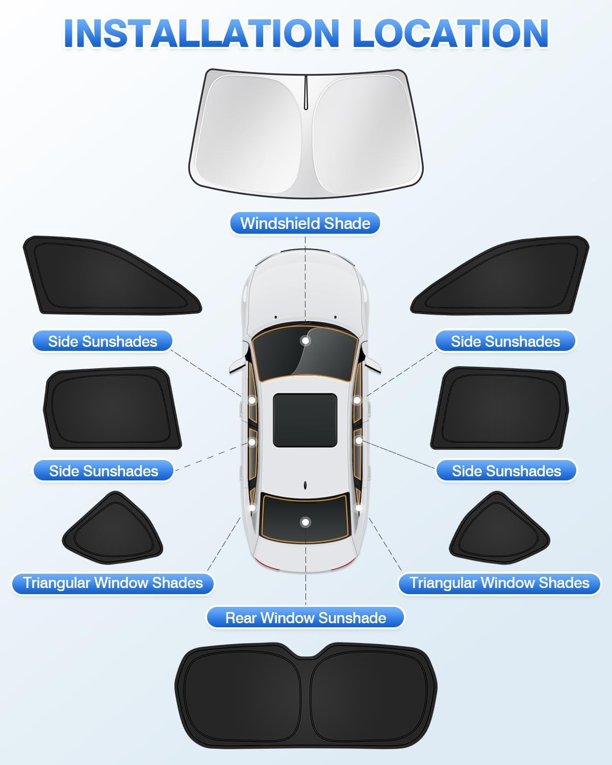 Sunshades for 2025 2026 Subaru Forester Accessories Windshield Sun Shade Side Re