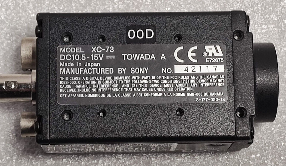 SONY XC-73 CCD VIDEO CAMERA MODULE