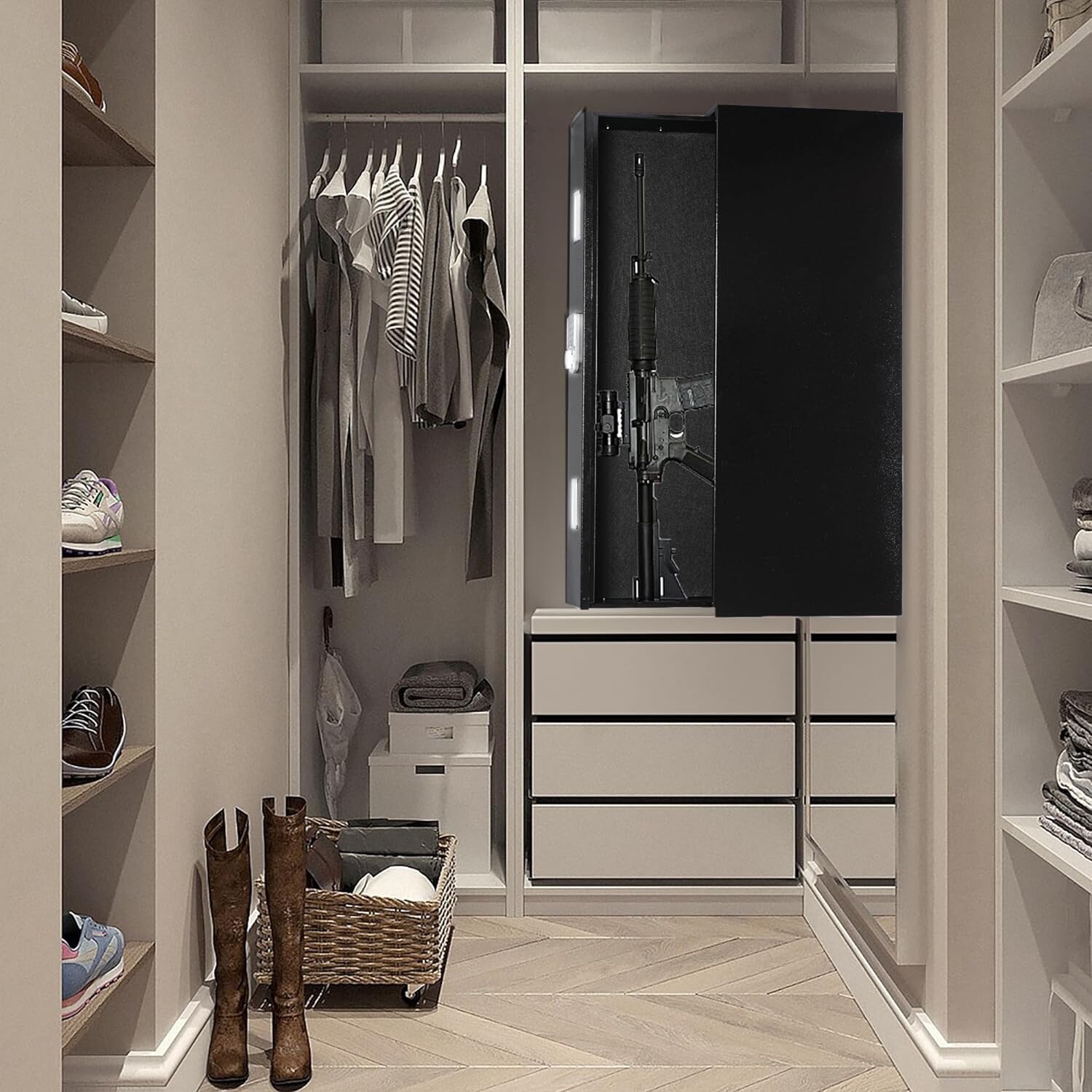 Under Bed Safe Drawer - Long Storage Case for Car Trunk