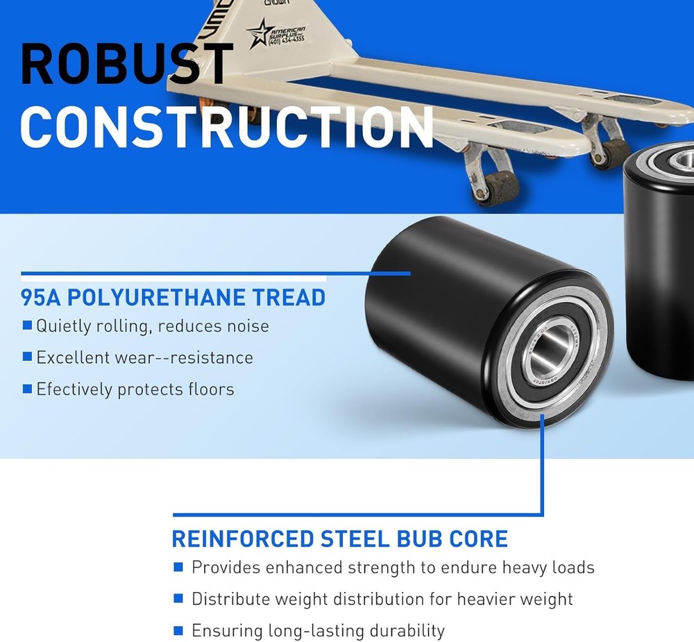 for Crown PTH50 Pallet Jack Front Load Wheels Replacement Kit Complete Tool Kit