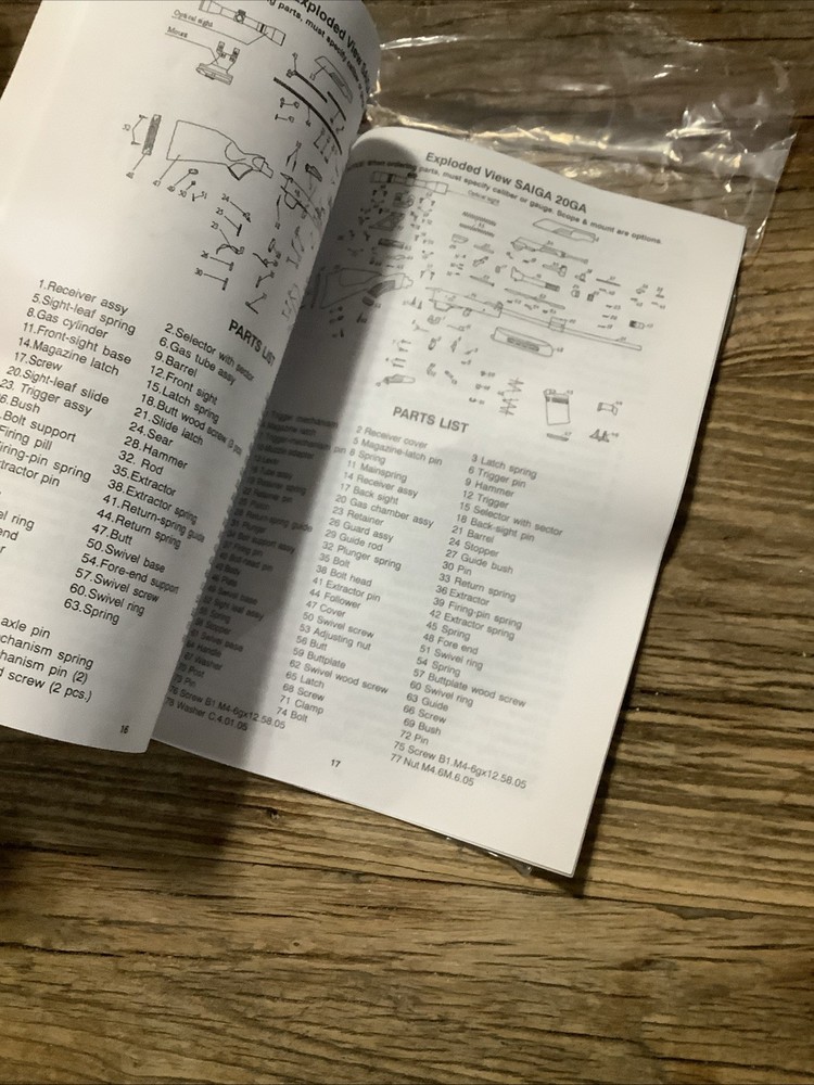 Saiga Semi-Automatic Firearms Manual, EAA Corp.