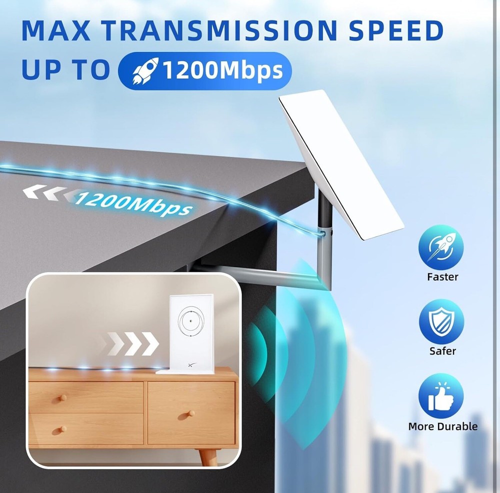 Starlink Replacement Cable (75FT / 23M) for Starlink Rectangular Satellite V2