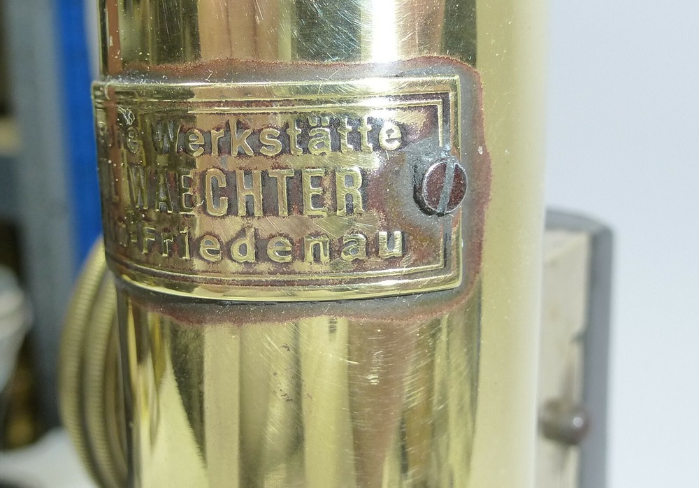 Optical Workshop Paul Waechter Berlin Trichinella Microscope about 1880