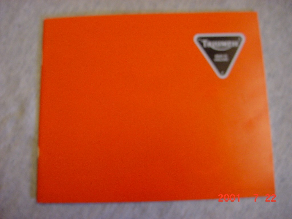 Vintage Triumph 1995 Motorcycle Brochure