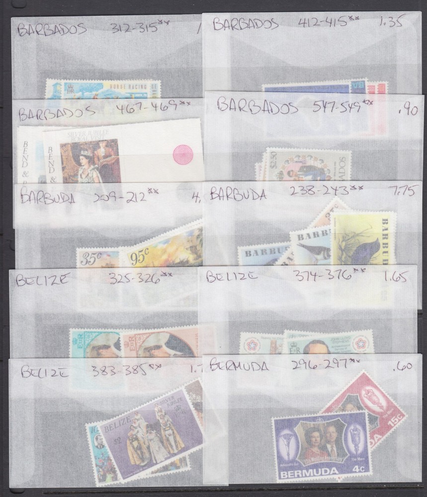 British Commonwealth, 45 diff MNH complete sets, 65¢ - $7.75 CV per set, VF.