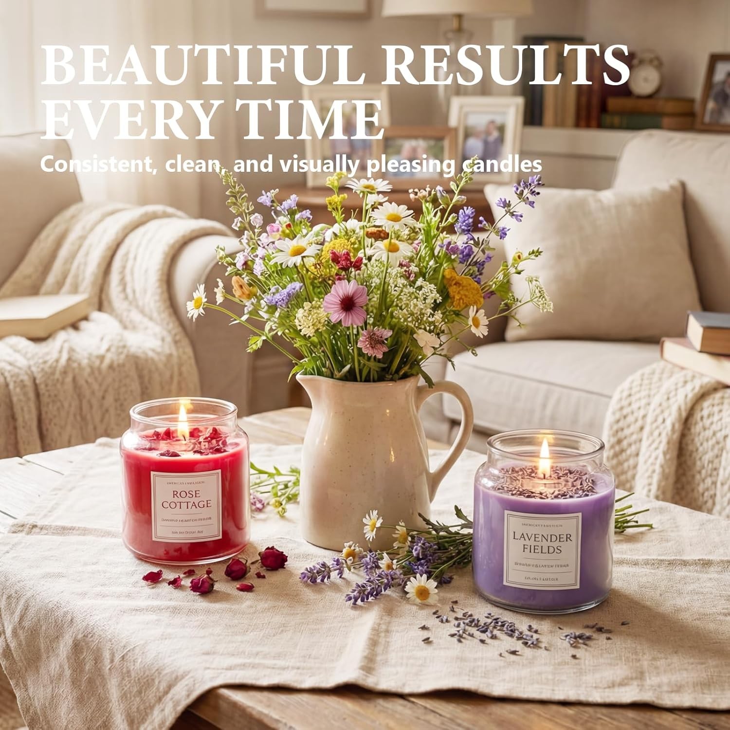 Wax Kit for Candle Making 10 lbs Bag, Premium Natural Soy Wax Flakes,