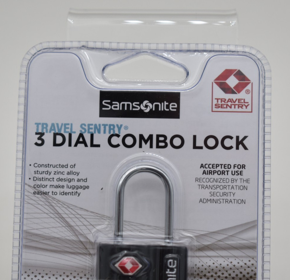 Samsonite Travel Sentry 3-Dial Combination Lock / Black