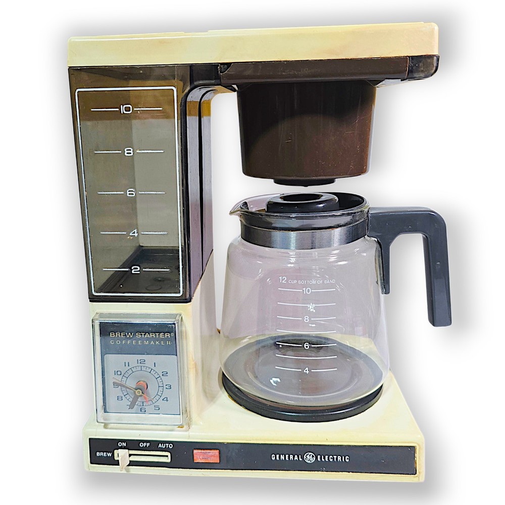 Vintage GE Brew Starter 10700 12 Cup Automatic Drip Coffee Maker Timer 1970s